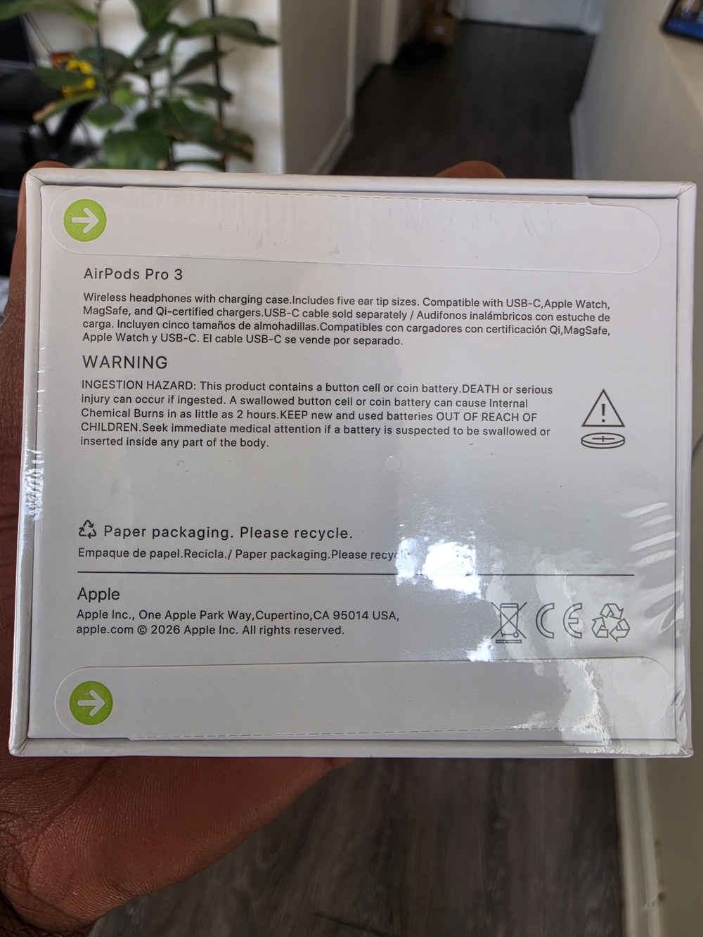 Apple AirPods Pro 3 (White) Noise-Cancelling Wireless Earbuds with Charging Case - Picture 3 of 3